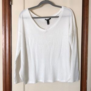 Waffle knit sweater